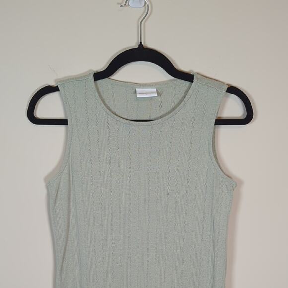 Mamalicious Maternity jersey pointelle tank midi dress in sage green - Picture 4 of 13